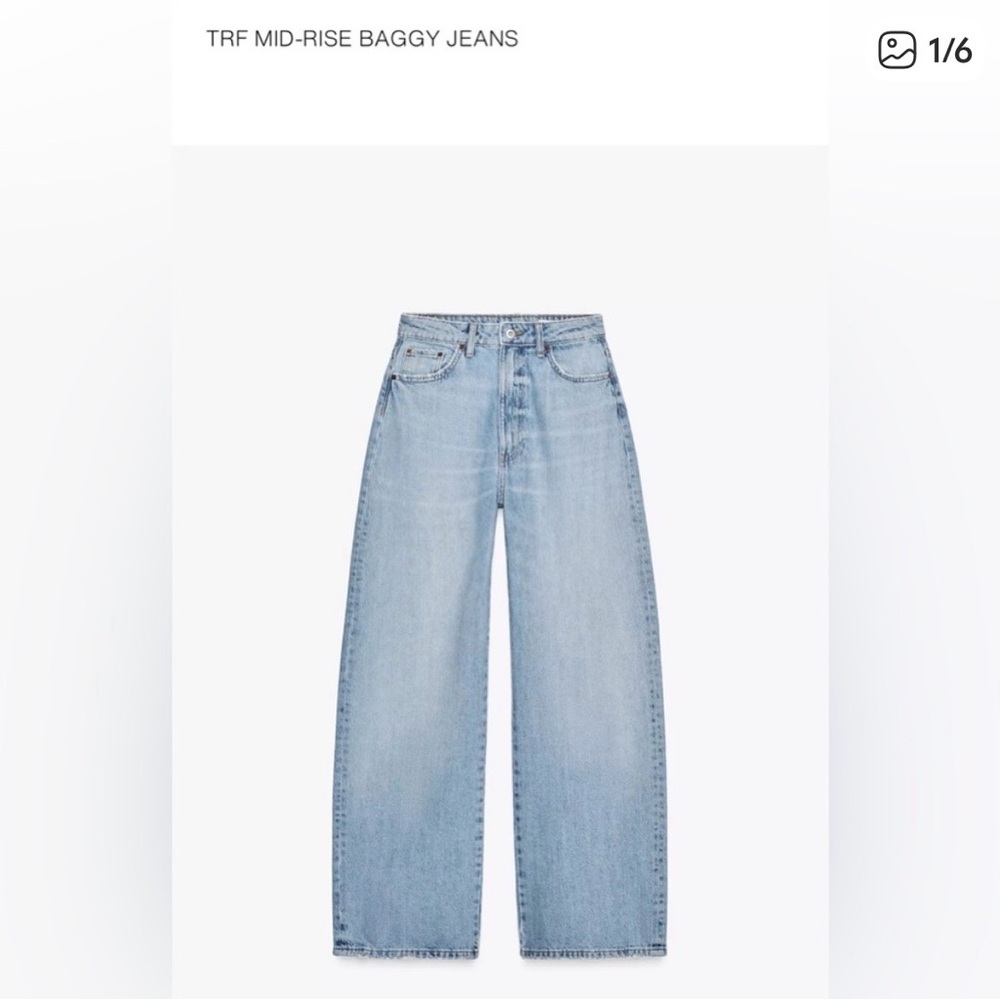 Zara Midrise Baggy Jean